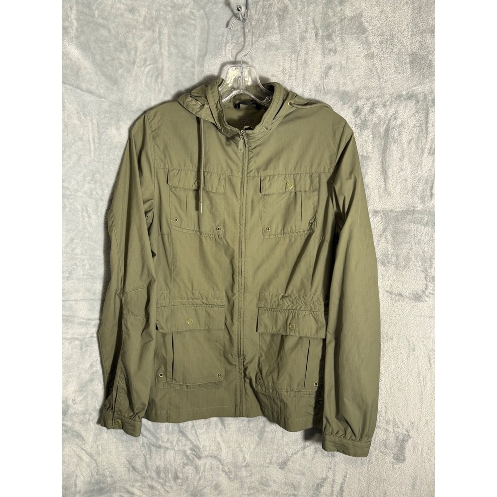 Mountain Hardwear Women Green Utility Field Jacket Full Zip Hooded Med size 6